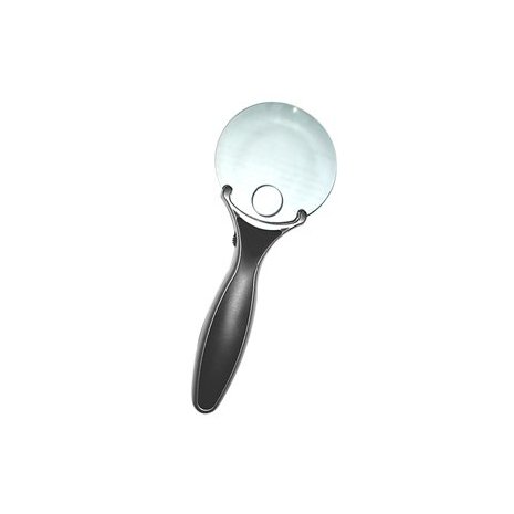 Лупа ручная круглая 3/6х-90мм для чтения с подсветкой (2 LED, черно-белая) Luxman Kromatech G789-090