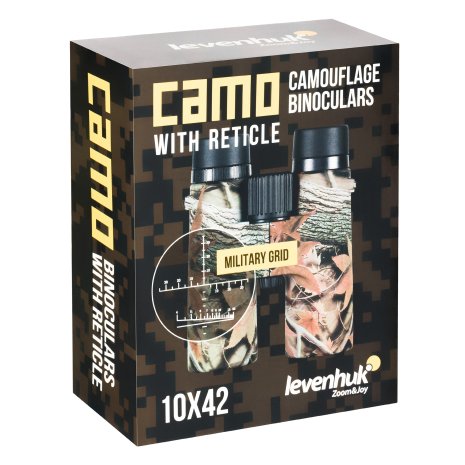 Бинокль Levenhuk Camo Rind 10x42 с сеткой
