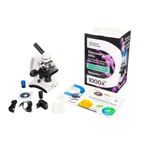 Микроскоп цифровой Levenhuk Discovery Atto Polar с книгой